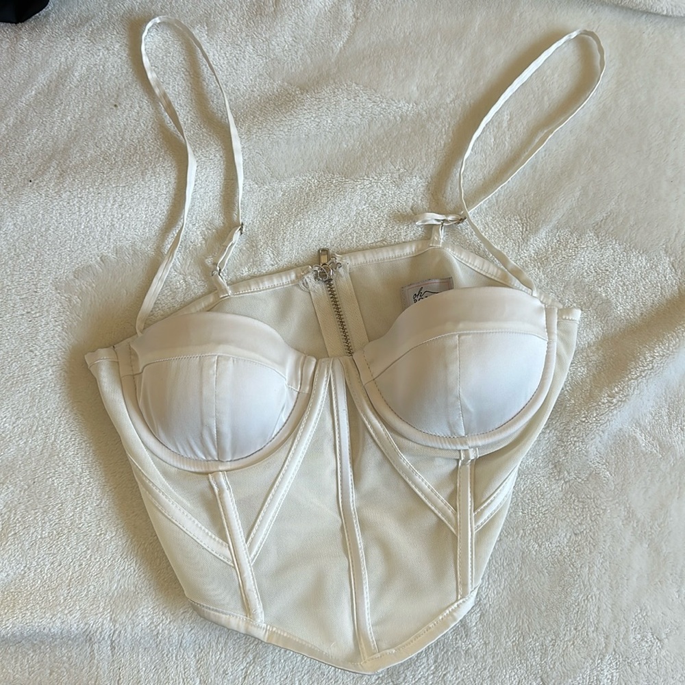 Oh Polly white corset top